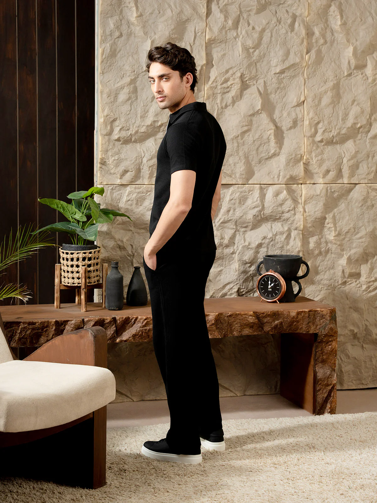"ERNEST" Regular Fit Jacquard Co Ord Set - Image 7