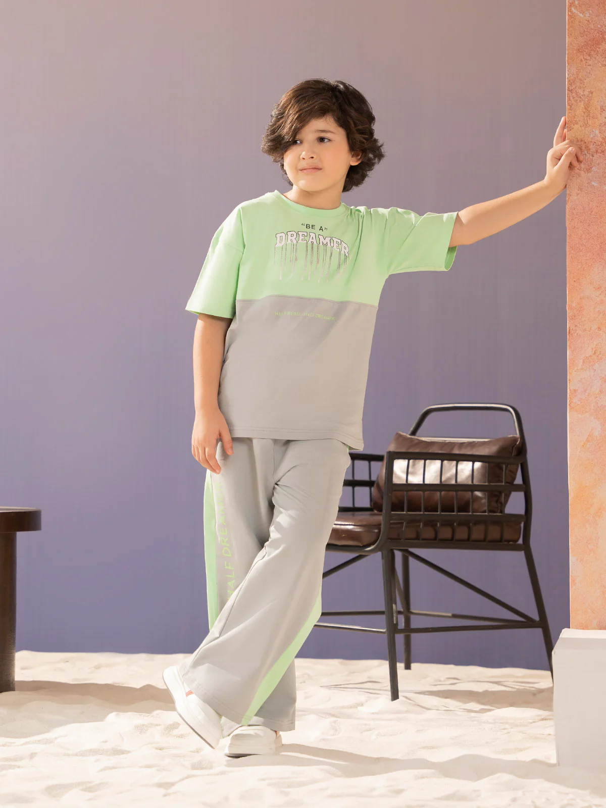 "ESSIE" Graphic Regular Fit Co Ord Set
