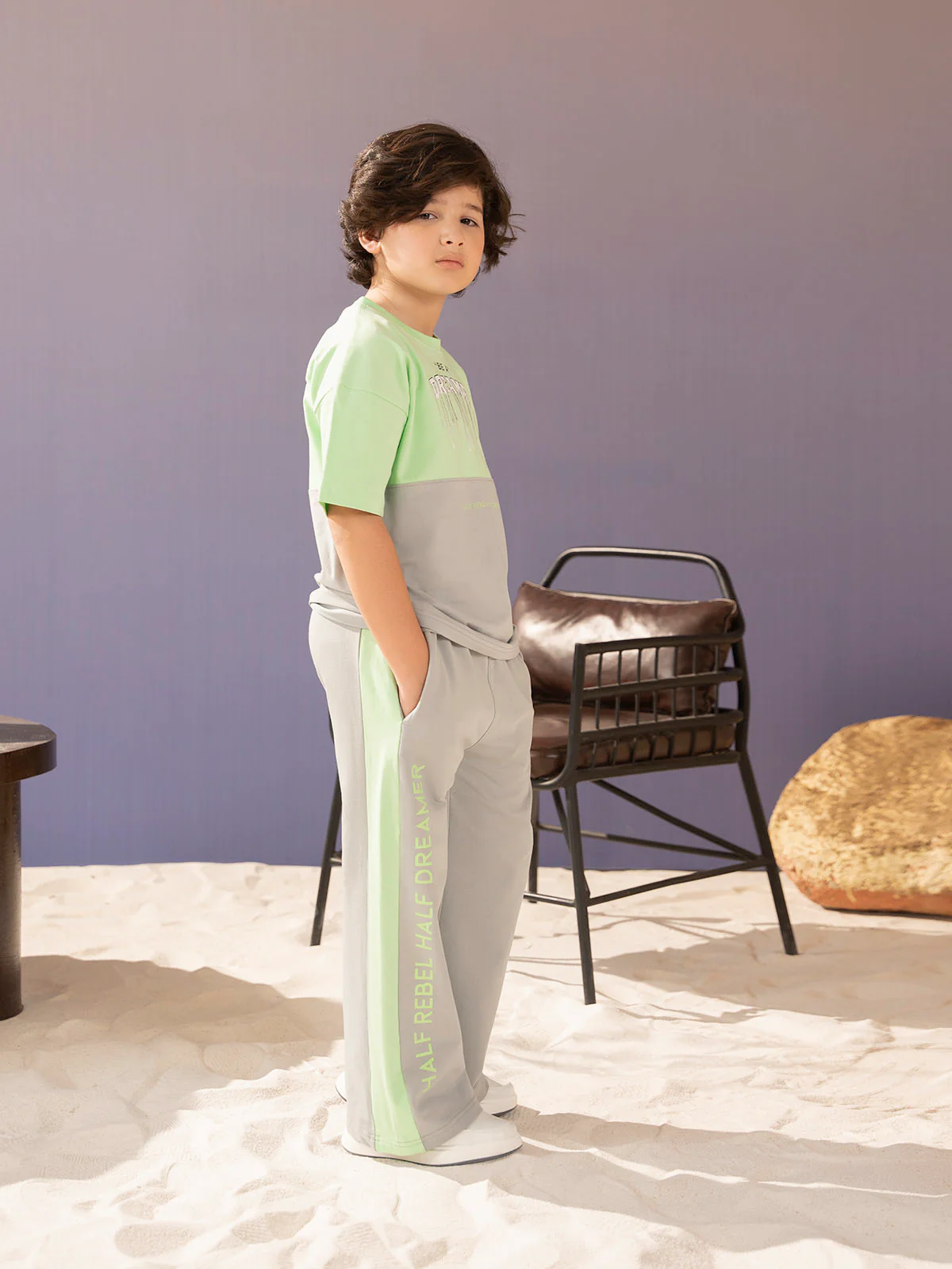 "ESSIE" Graphic Regular Fit Co Ord Set - Image 2