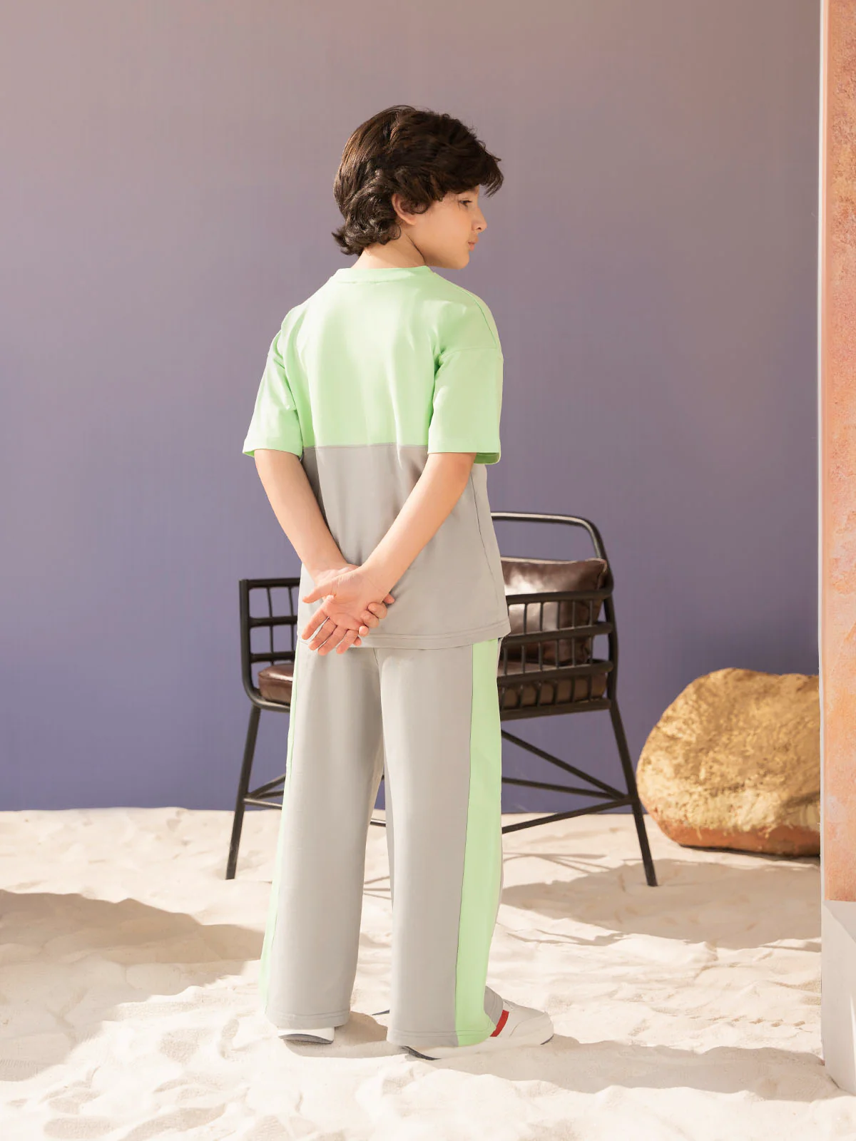"ESSIE" Graphic Regular Fit Co Ord Set - Image 6