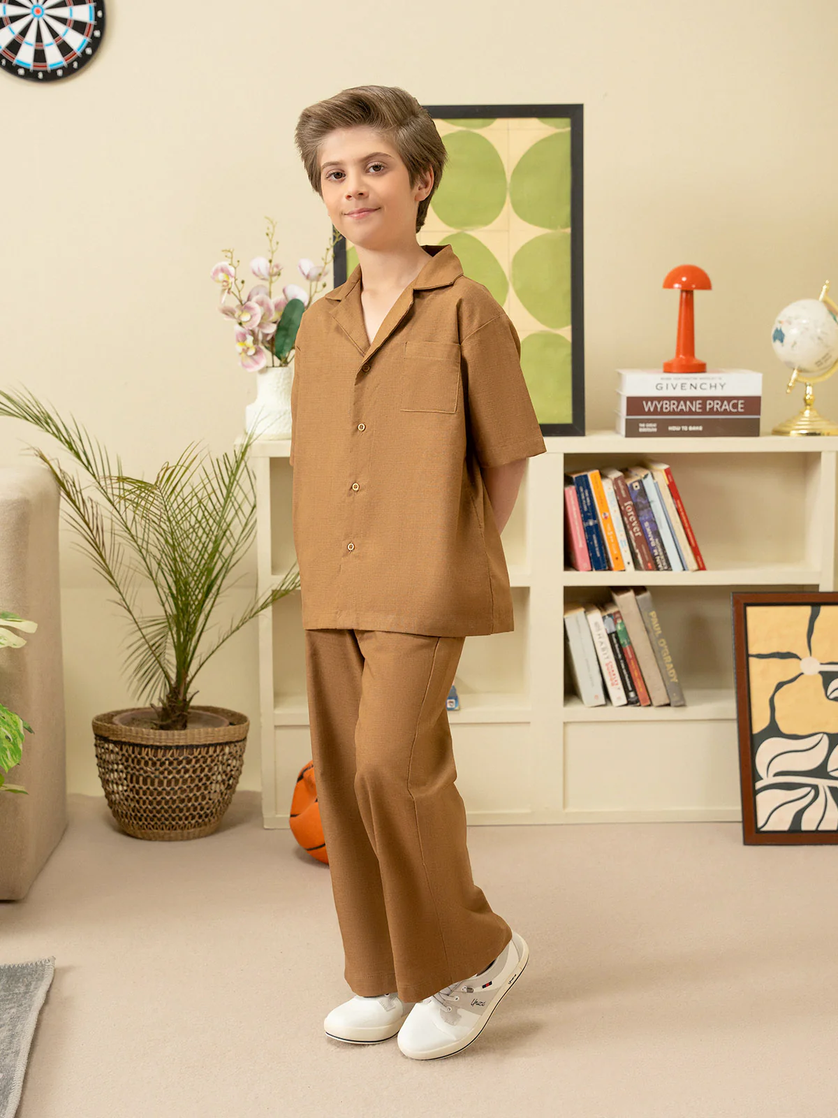 "ETHIO" Regular Fit Cotton Co Ord Set - Image 2