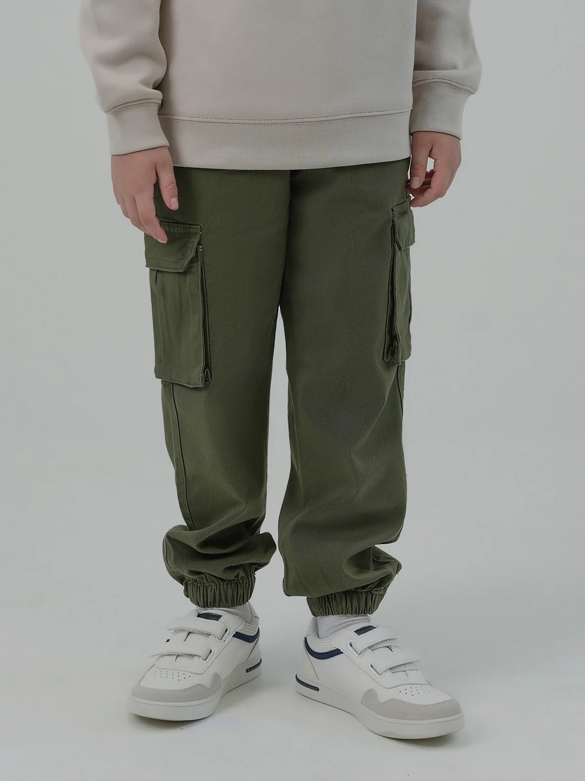 "EULALIA" Woven Twill Cargo Trouser