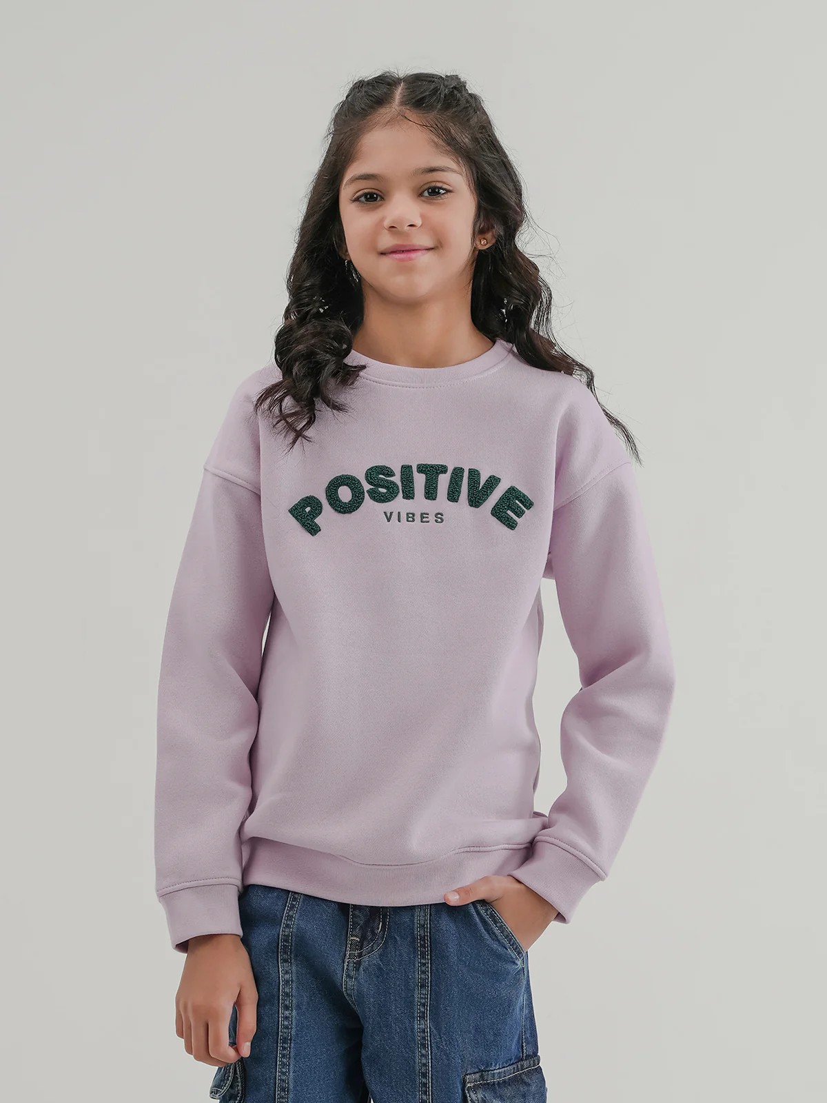"EULALIE" Comfort Graphic Fleece Sweatshirt