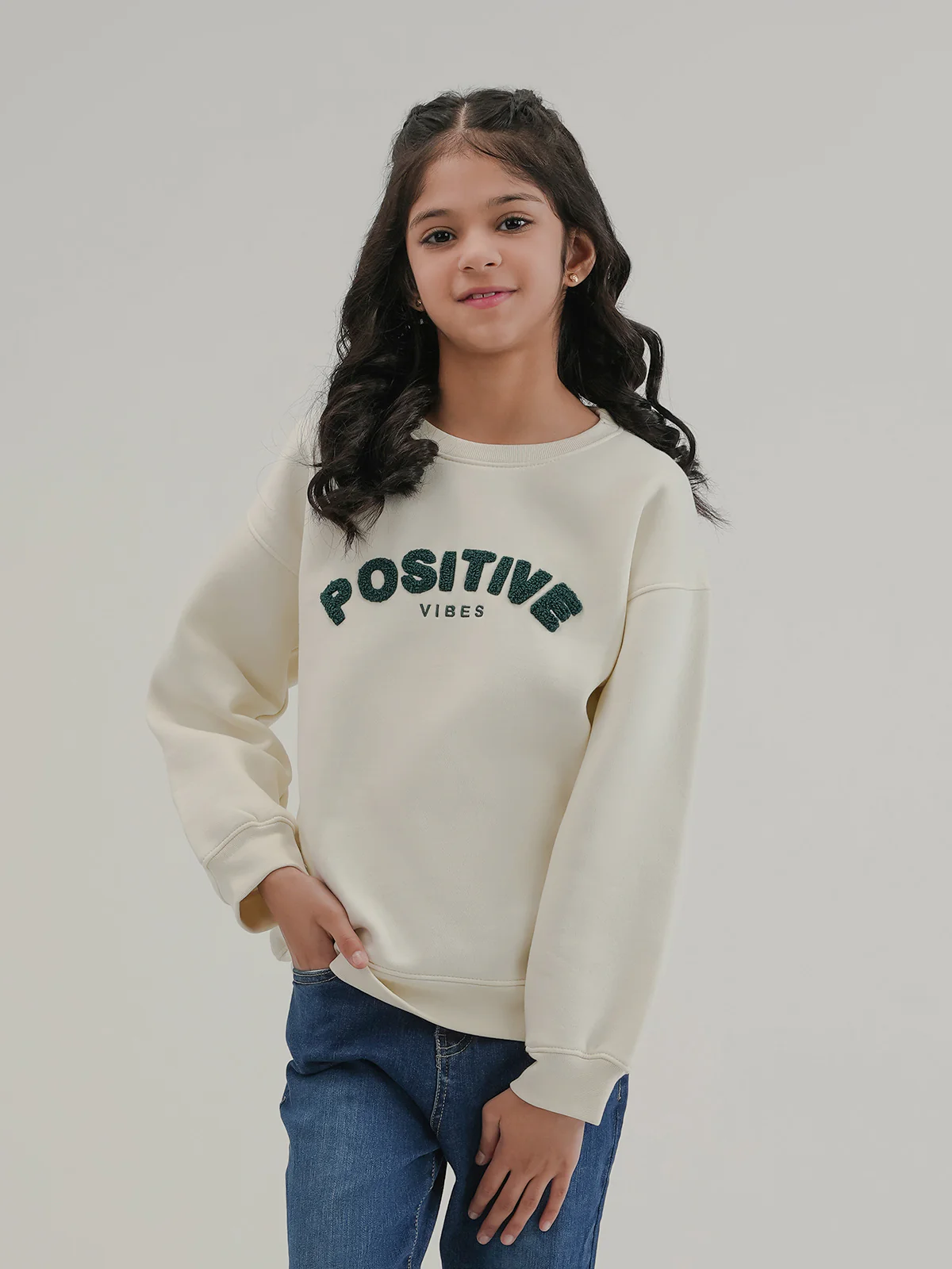 "EULALIE" Comfort Graphic Fleece Sweatshirt