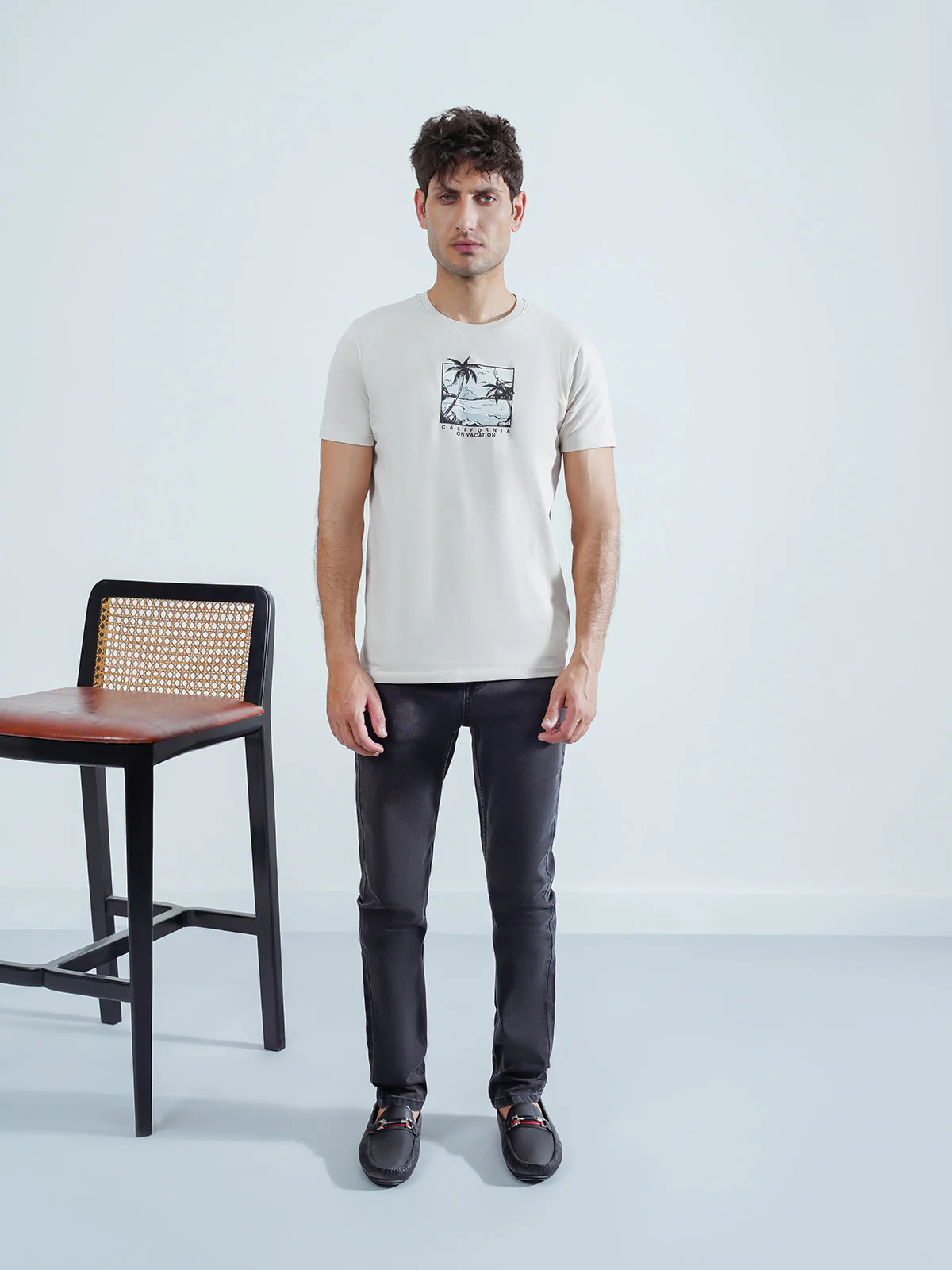 "EVAINE" Graphic Regular Fit T-Shirt