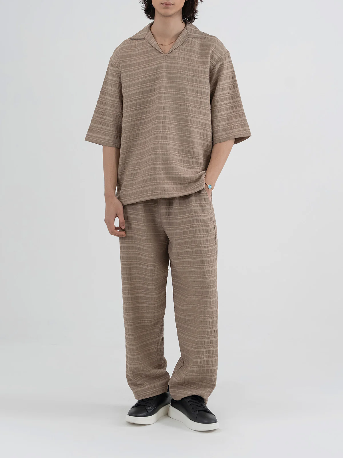 "EZRAH" Basic Regular Cotton Co Ord Set - Image 2