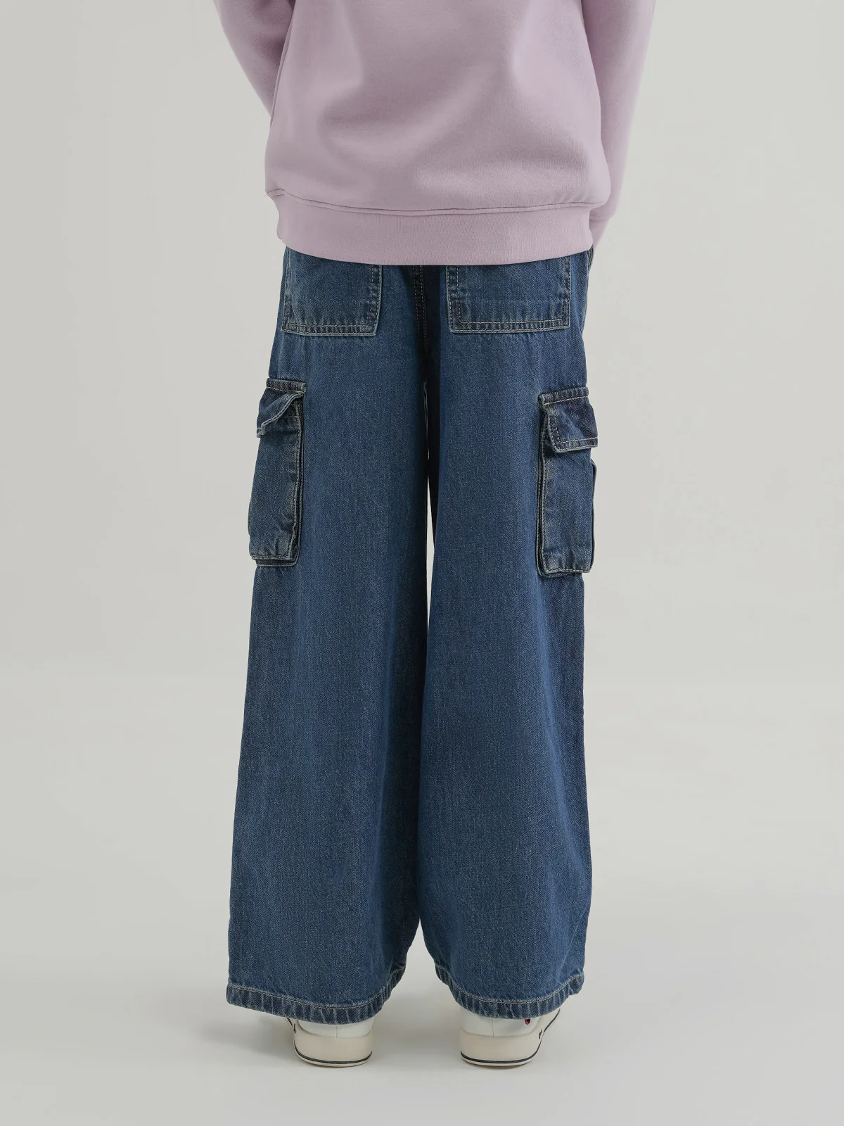 "EZRIA" Trendy Casual Denim Cargo Pant - Image 4