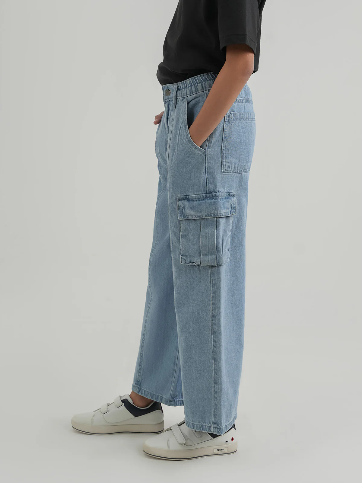 "EZRIA" Trendy Casual Denim Cargo Pant - Image 2