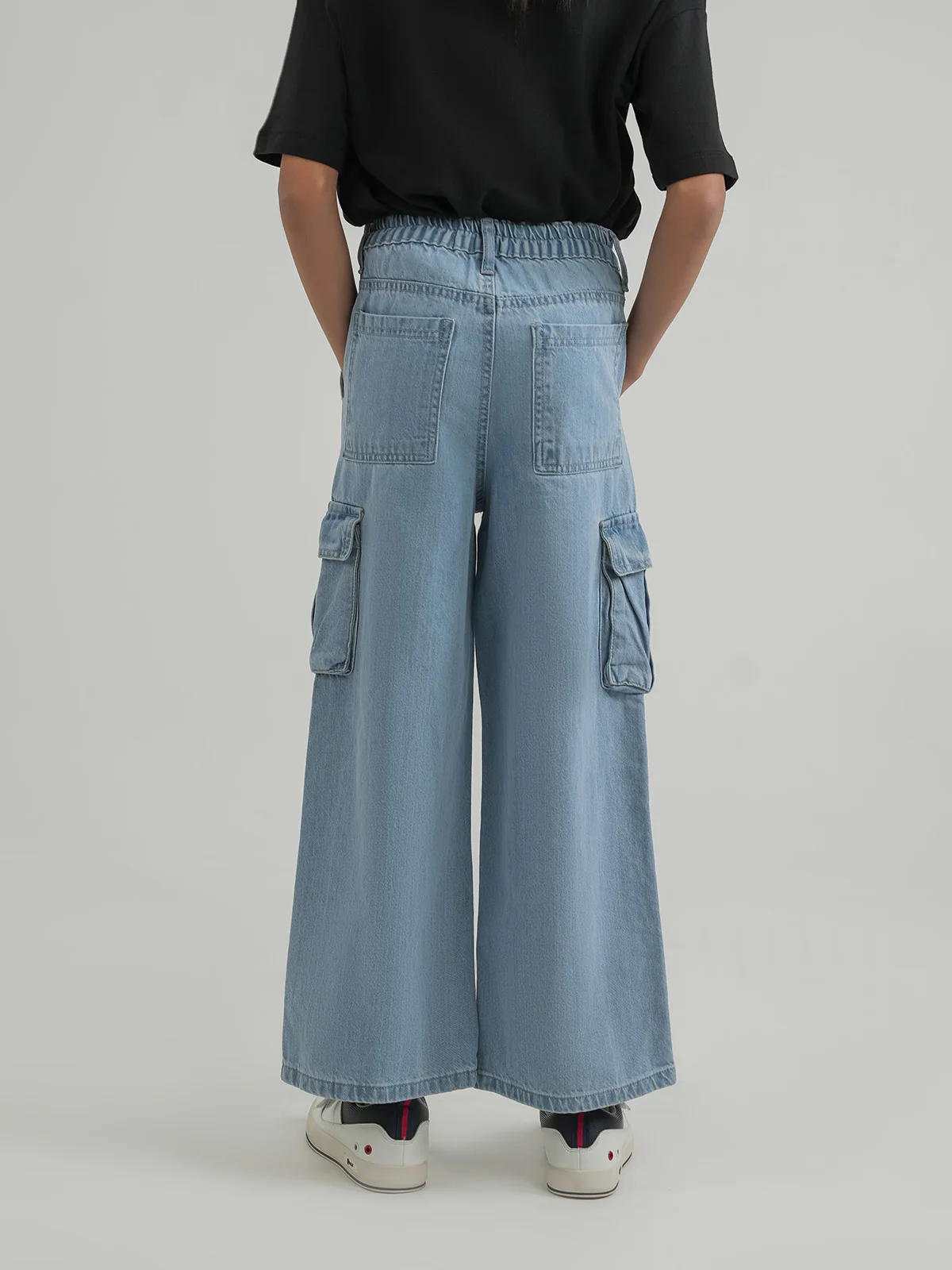 "EZRIA" Trendy Casual Denim Cargo Pant - Image 4
