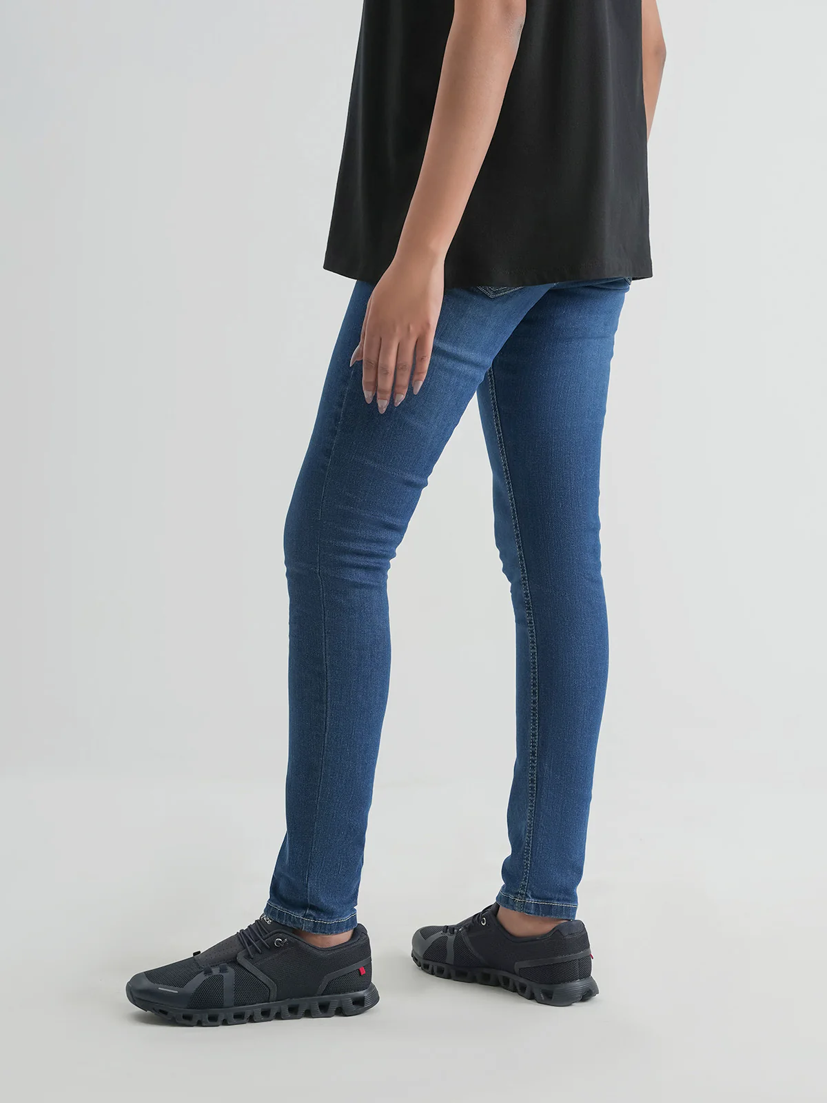 "FENIX" Solid Slim Fit Denim Pant - Image 2