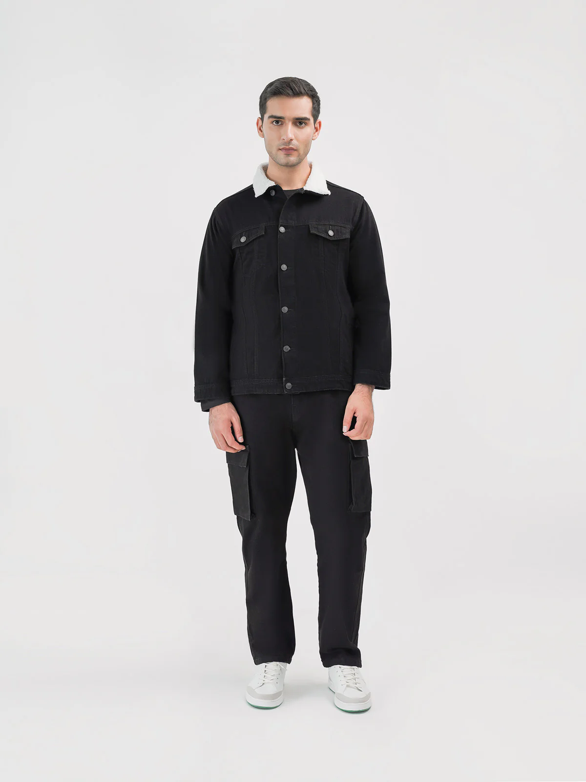 "FLORAS" Casual Sherpa Lining Denim Jacket