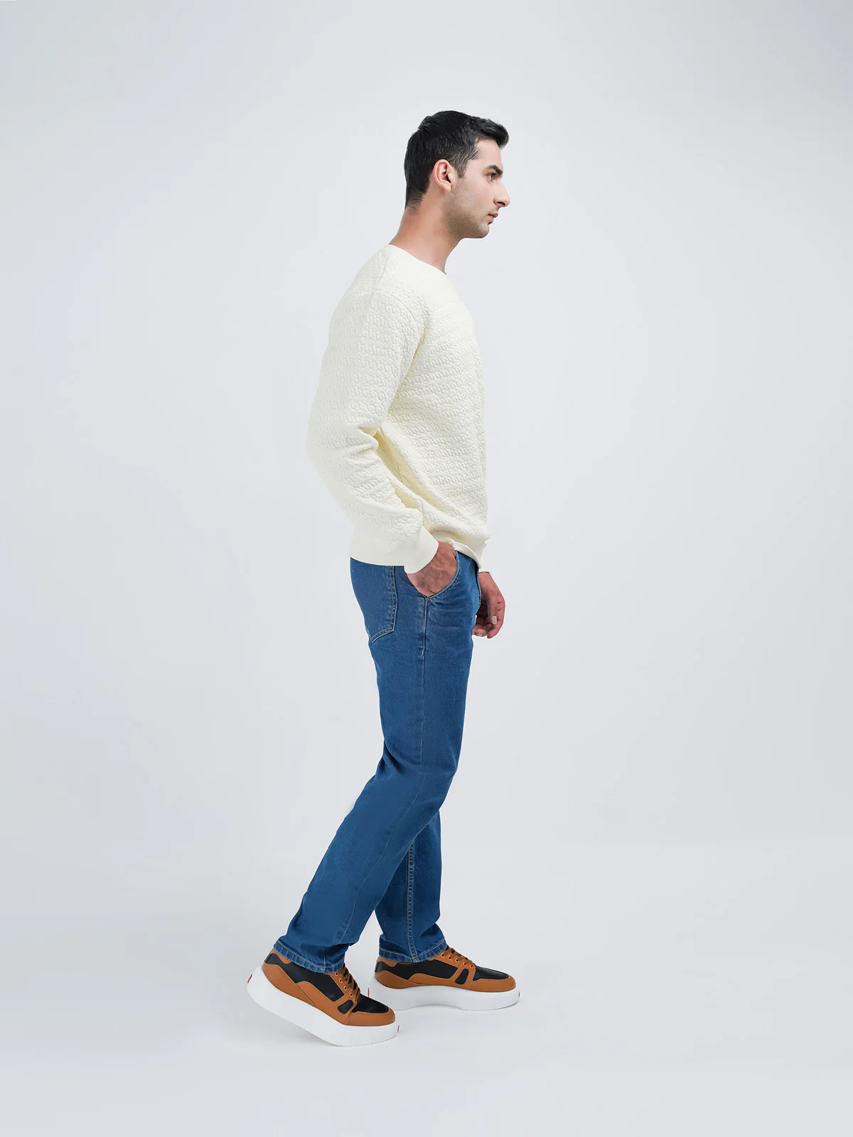 "FOLUKE" Casual Crew Neck Sweatshirt - Image 3