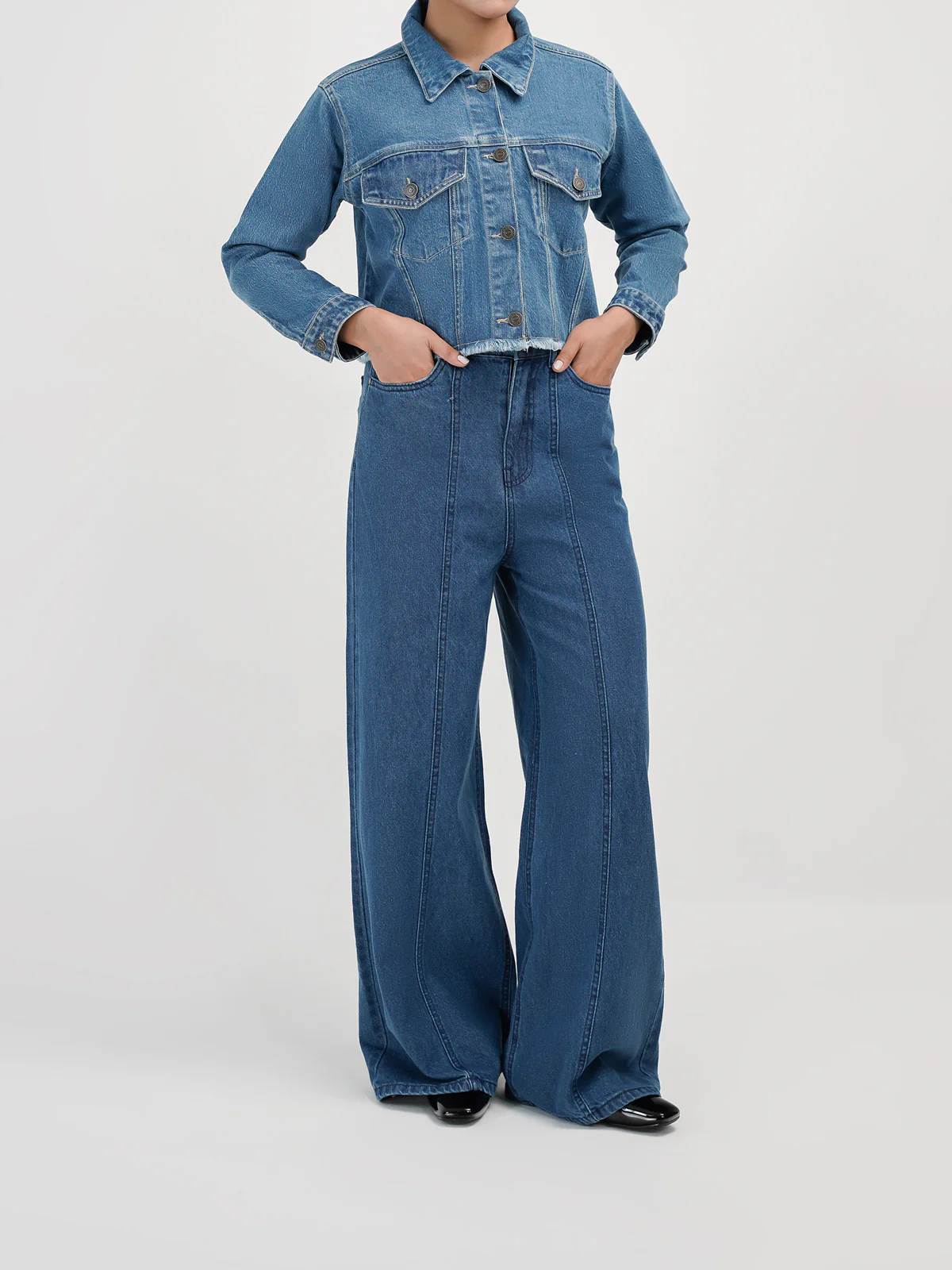 "GEMINI" Plazo Casual Denim Pant