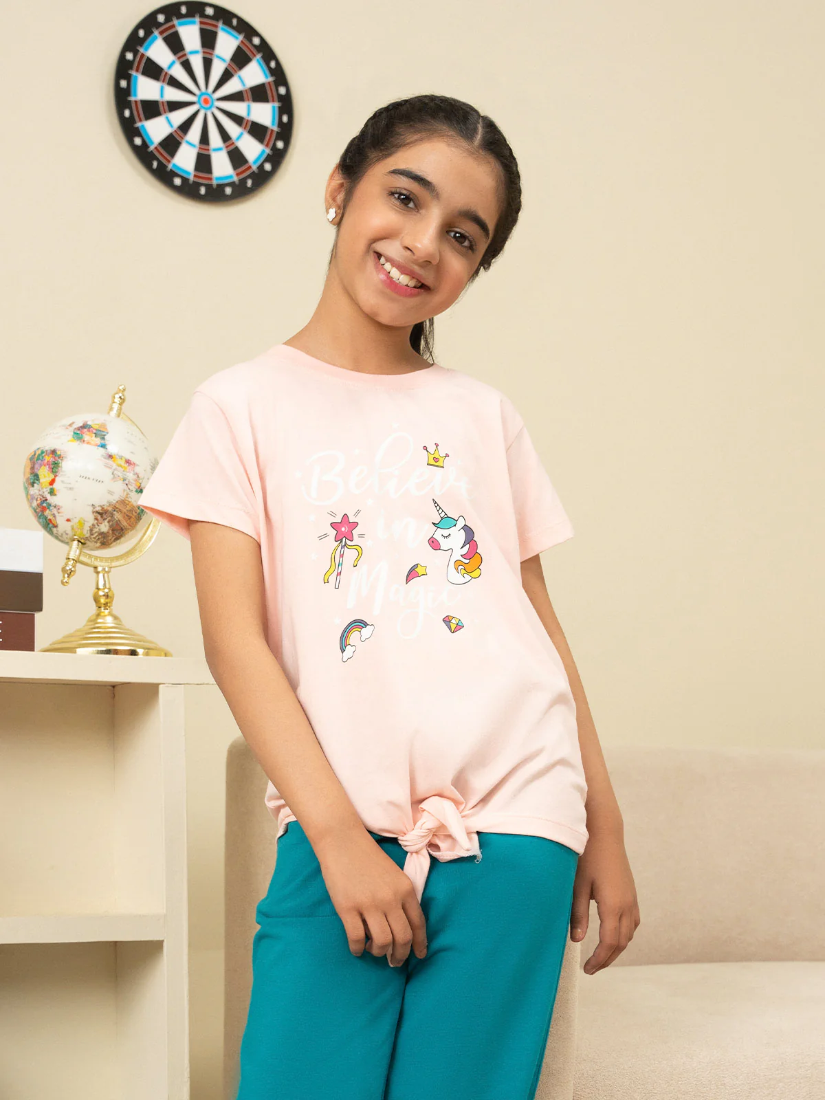 "GENES" Printed Regular Fit T-Shirt