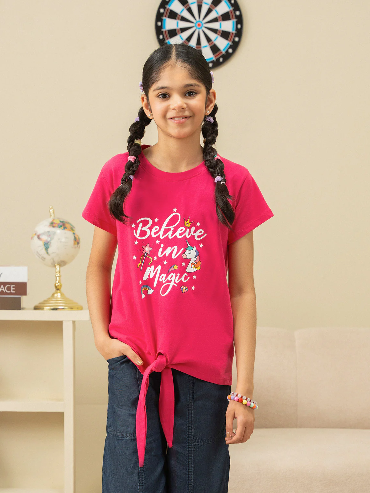 "GENES" Printed Regular Fit T-Shirt