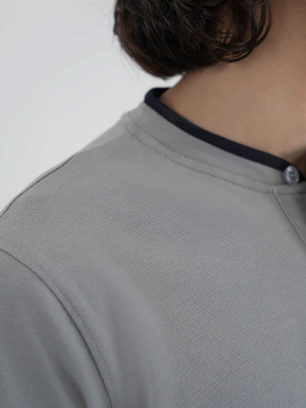 "GIOVAN" Ban Collar Pique Polo Shirt - Image 7