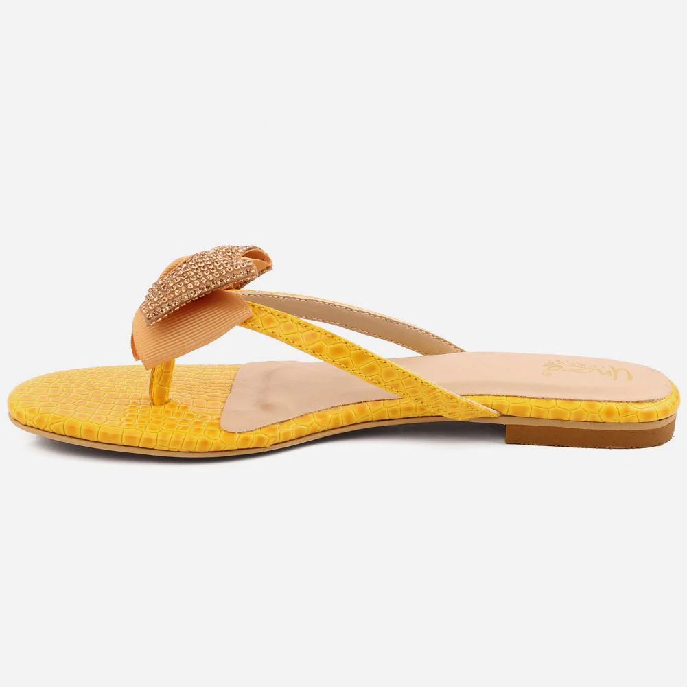 Girl’s "DAISY" Bow-Tie Flat Slippers. - Image 3