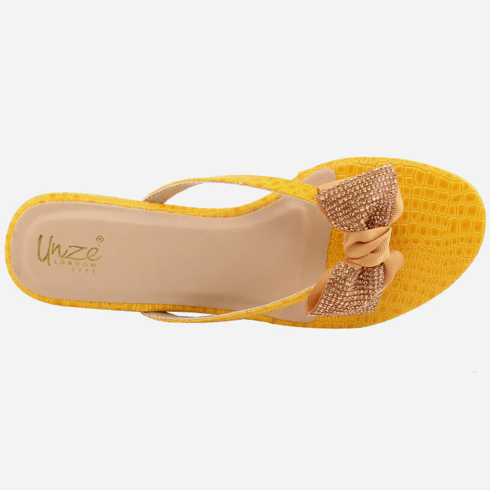 Girl’s "DAISY" Bow-Tie Flat Slippers. - Image 4