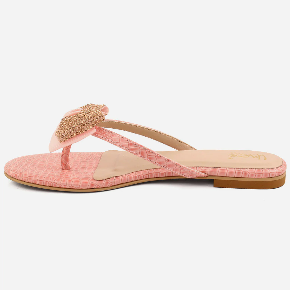 Girl’s "DAISY" Bow-Tie Flat Slippers. - Image 3