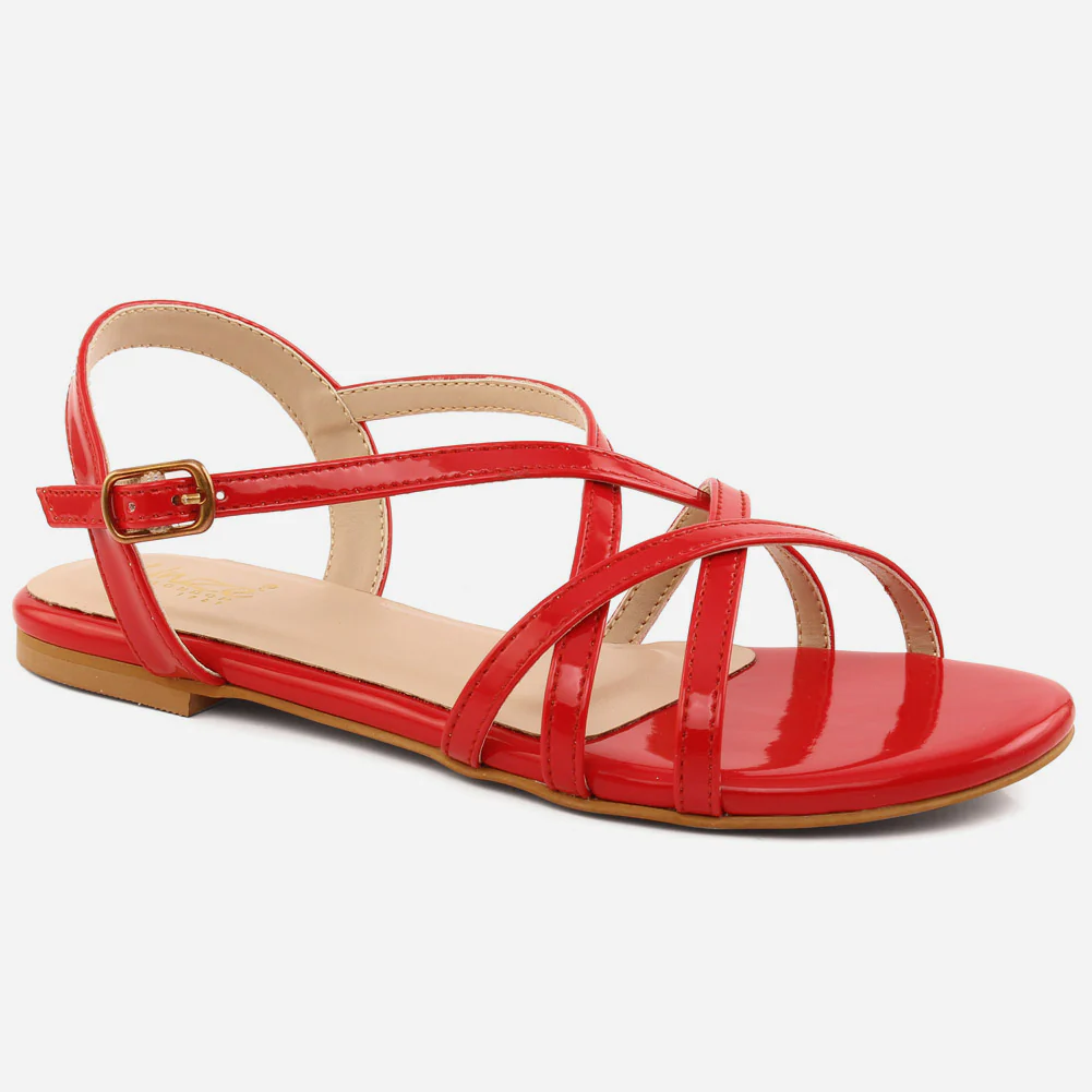 Girl’s "RUDY" Cross Strap Comfort Sandals