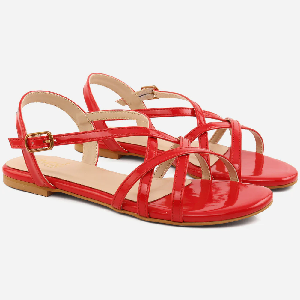 Girl’s "RUDY" Cross Strap Comfort Sandals - Image 2