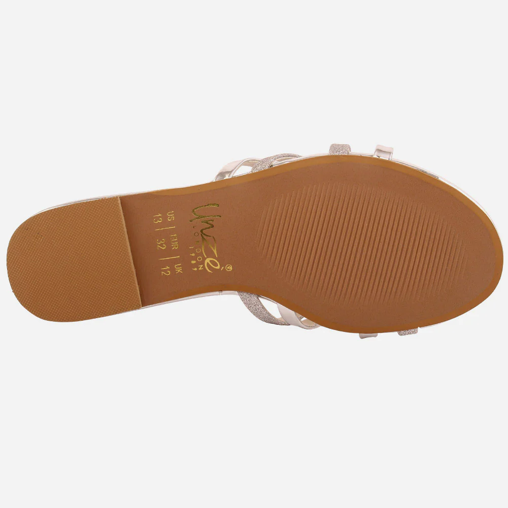 Girl’s "TIANA" Cross Straps Glittery Slippers - Image 5