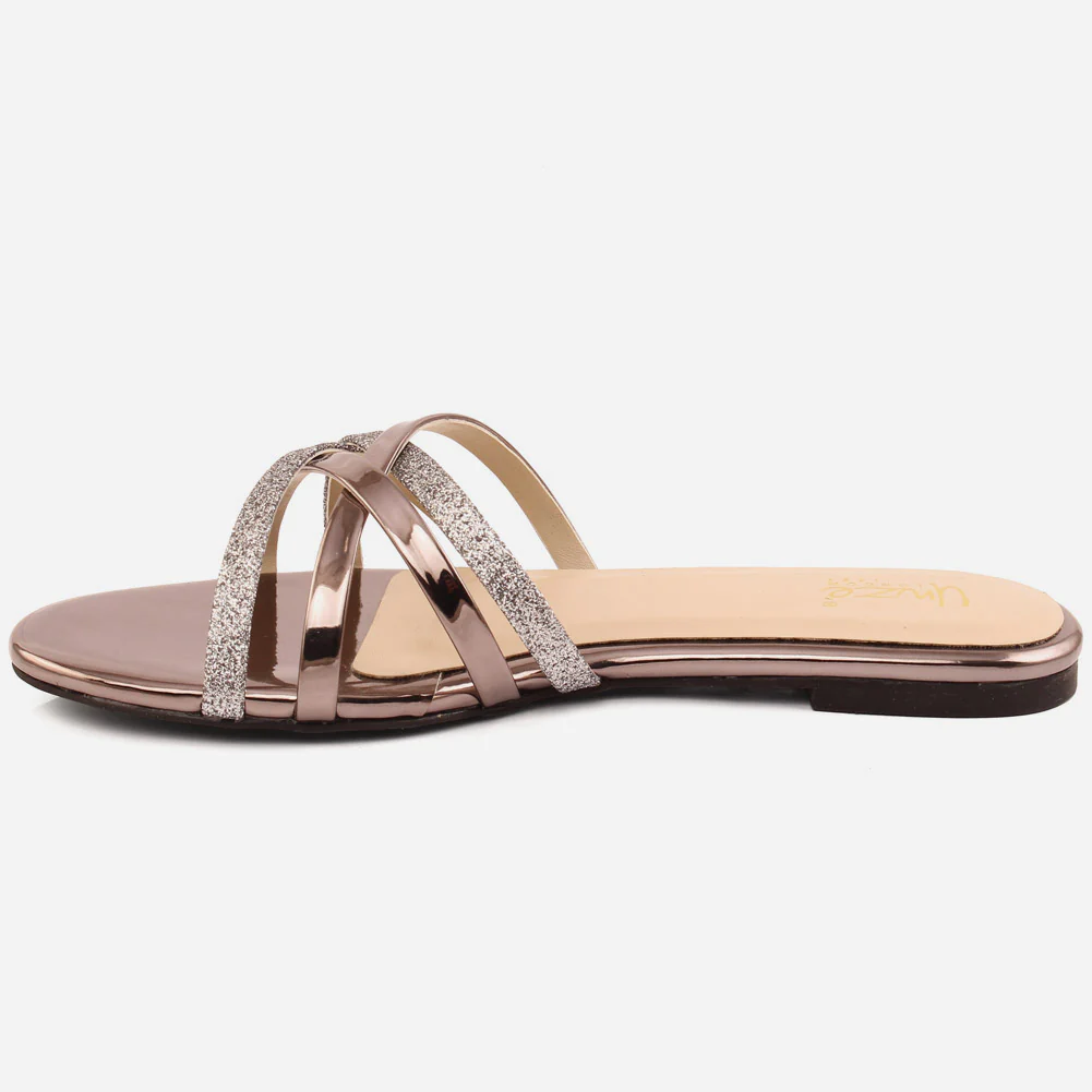 Girl’s "TIANA" Cross Straps Glittery Slippers - Image 3