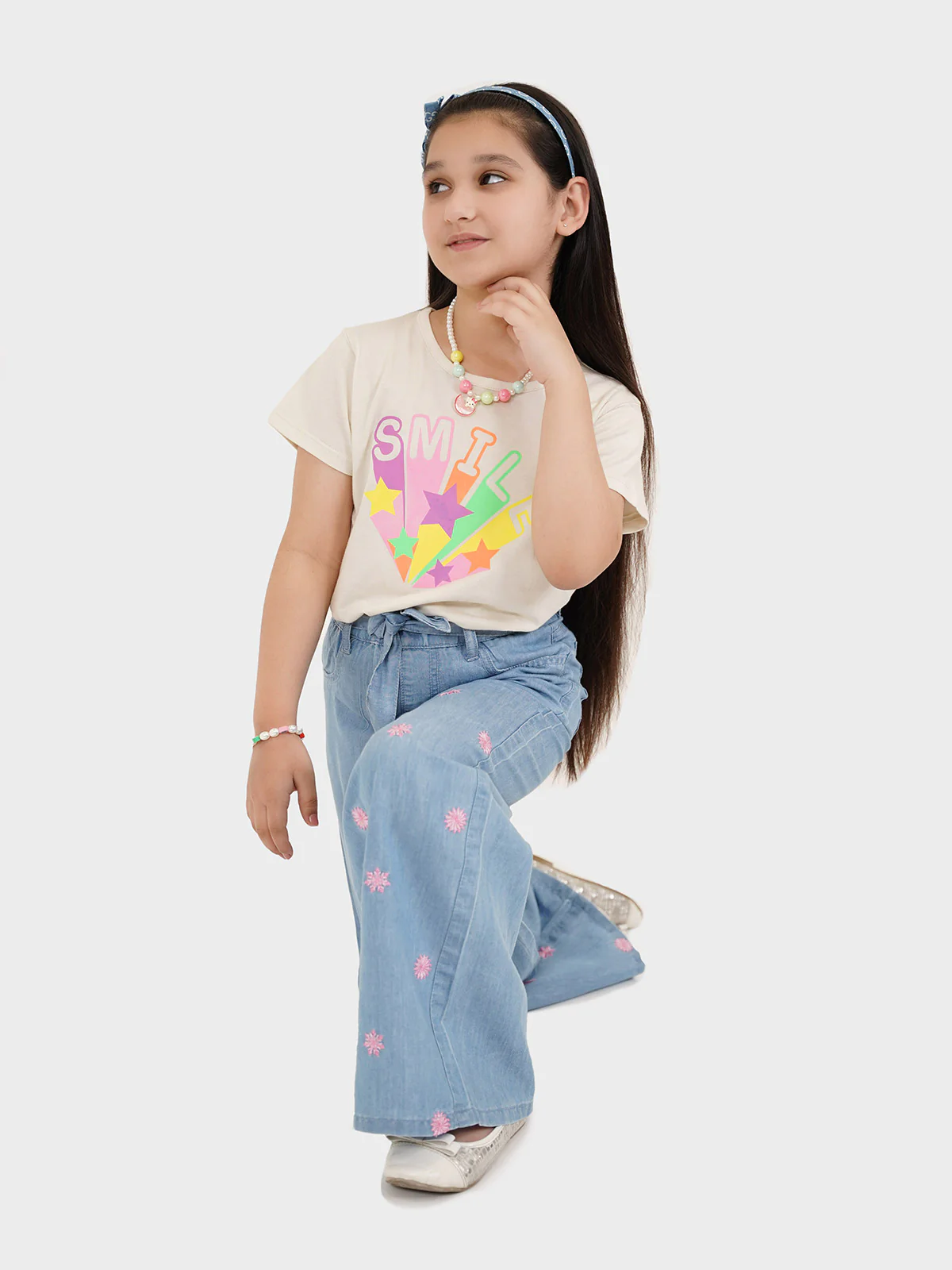 "AROHA" Embroidered Denim Jeans - Image 2