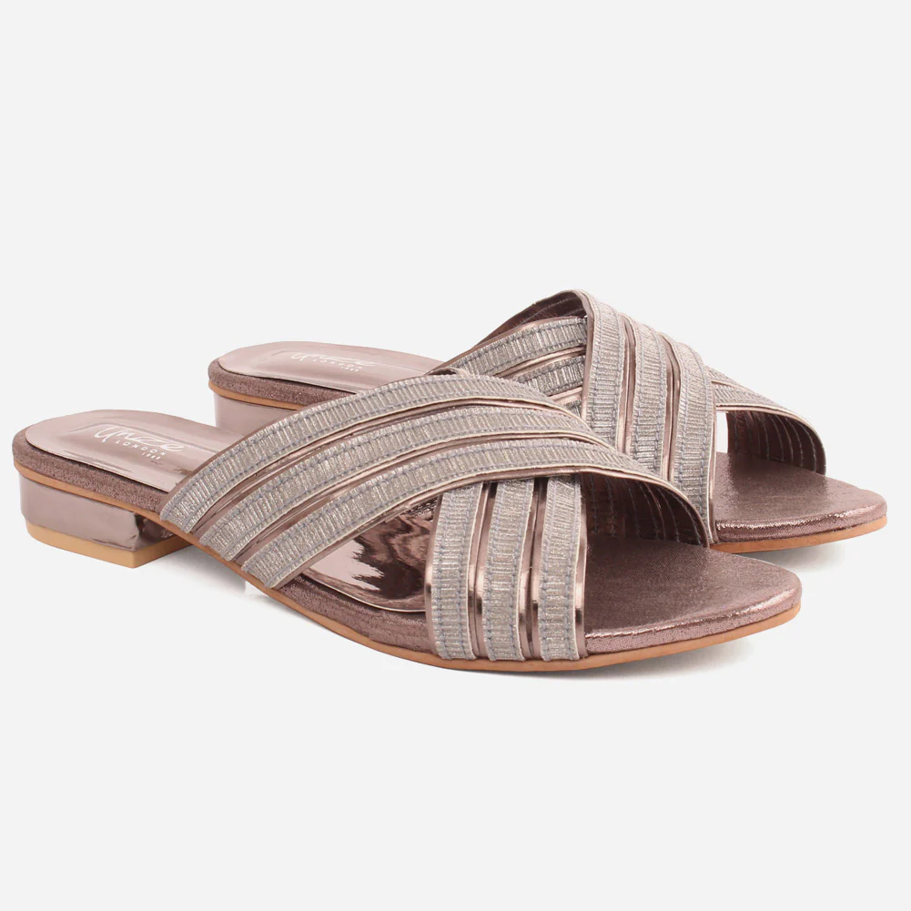 Girls "DOPHY" Cross Strap Heel Slippers - Image 2