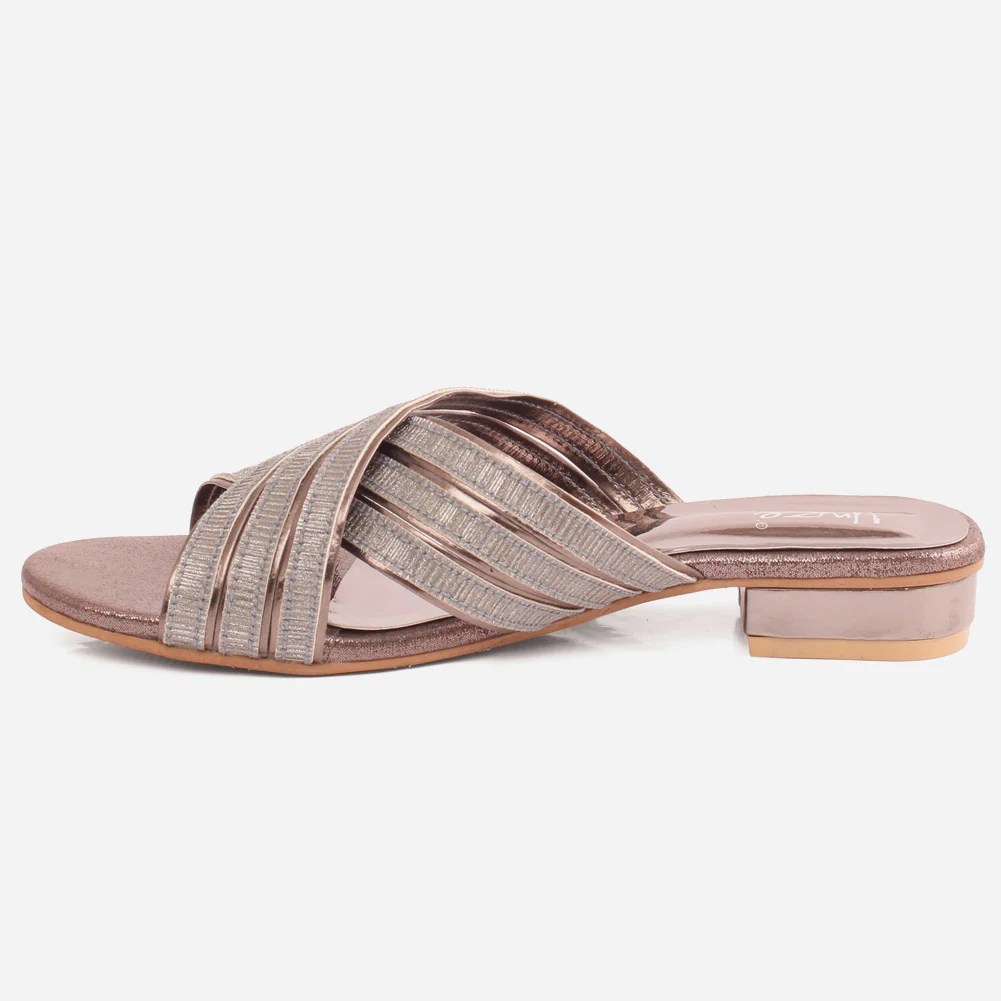 Girls "DOPHY" Cross Strap Heel Slippers - Image 3