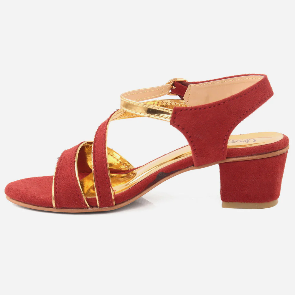 Girls "FINN" Suede Heel Sandal - Image 3