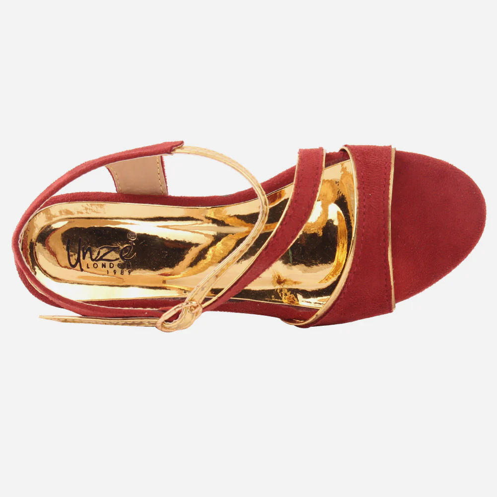 Girls "FINN" Suede Heel Sandal - Image 4