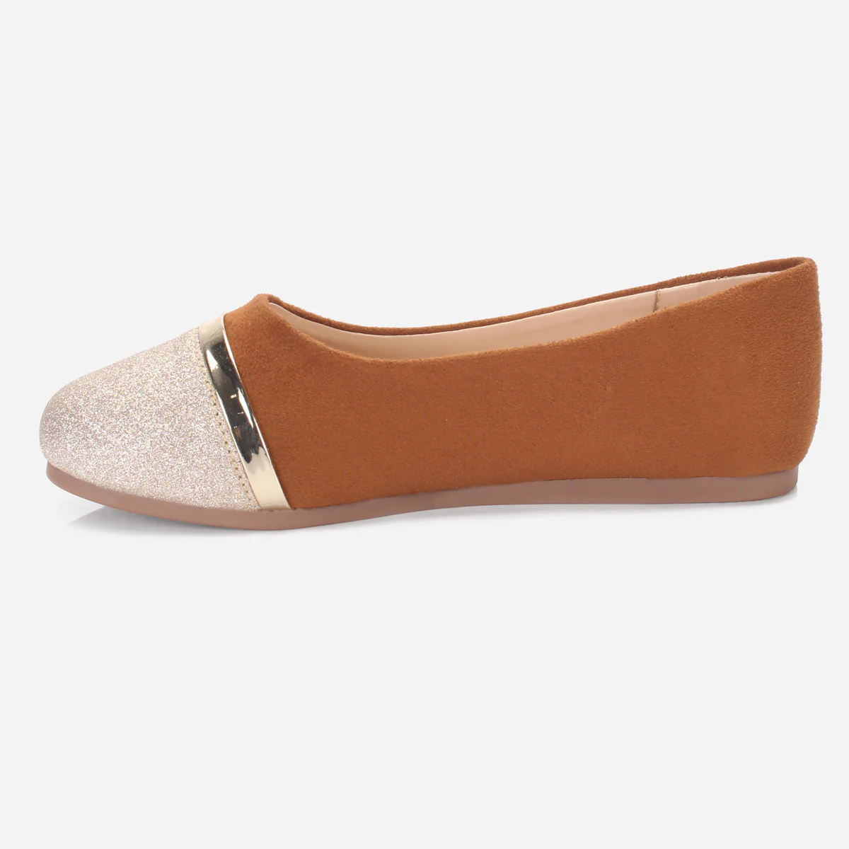 Girls "JANNIE" Shimmer Flat Pumps - Image 3