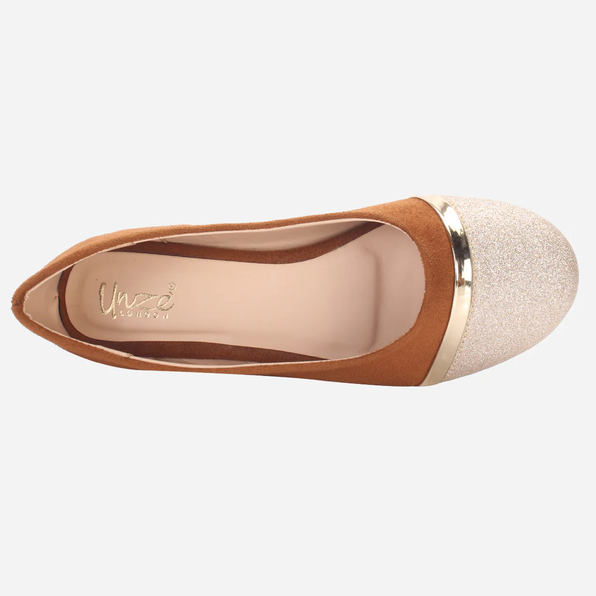 Girls "JANNIE" Shimmer Flat Pumps - Image 4