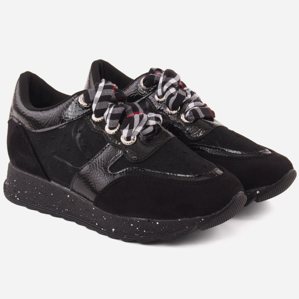 Girls "MILA" Sparkle Lace Up Trainers - Image 2