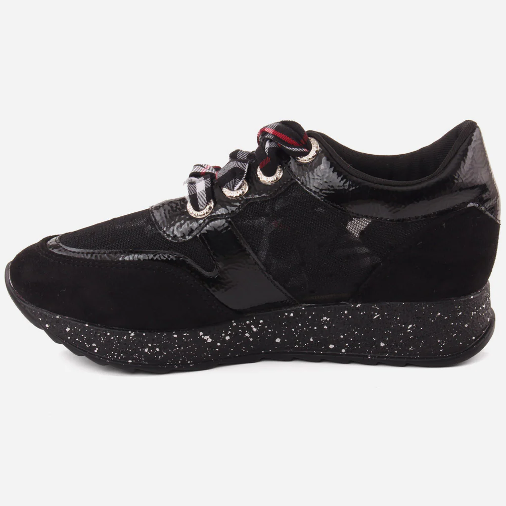 Girls "MILA" Sparkle Lace Up Trainers - Image 3