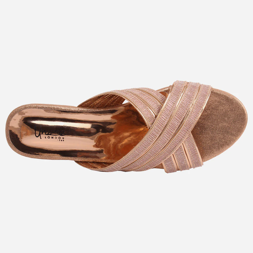 Girls "DOPHY" Cross Strap Heel Slippers - Image 4