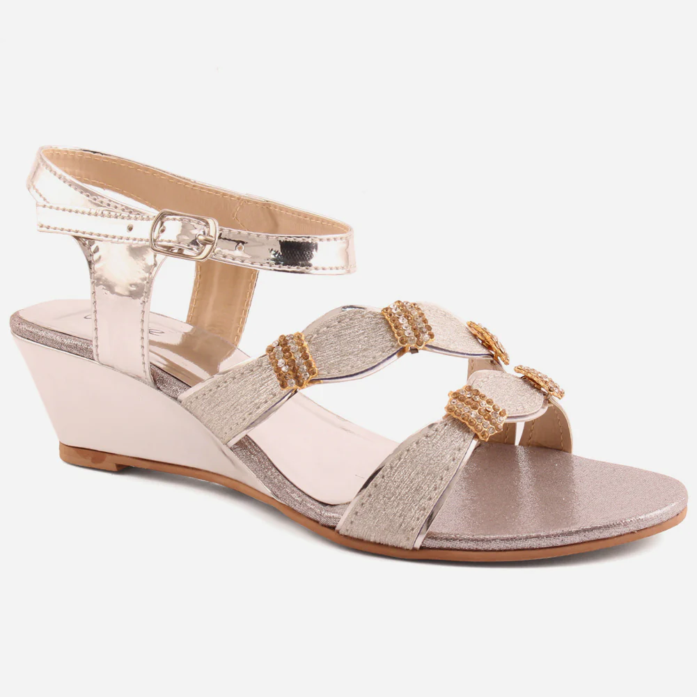 Girls"Aidy" glossy adjustable buckle fastening sandals