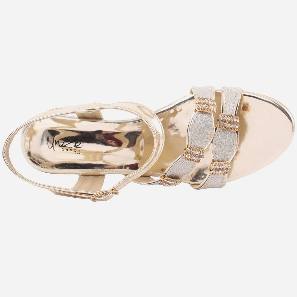 Girls"Aidy" glossy adjustable buckle fastening sandals - Image 4