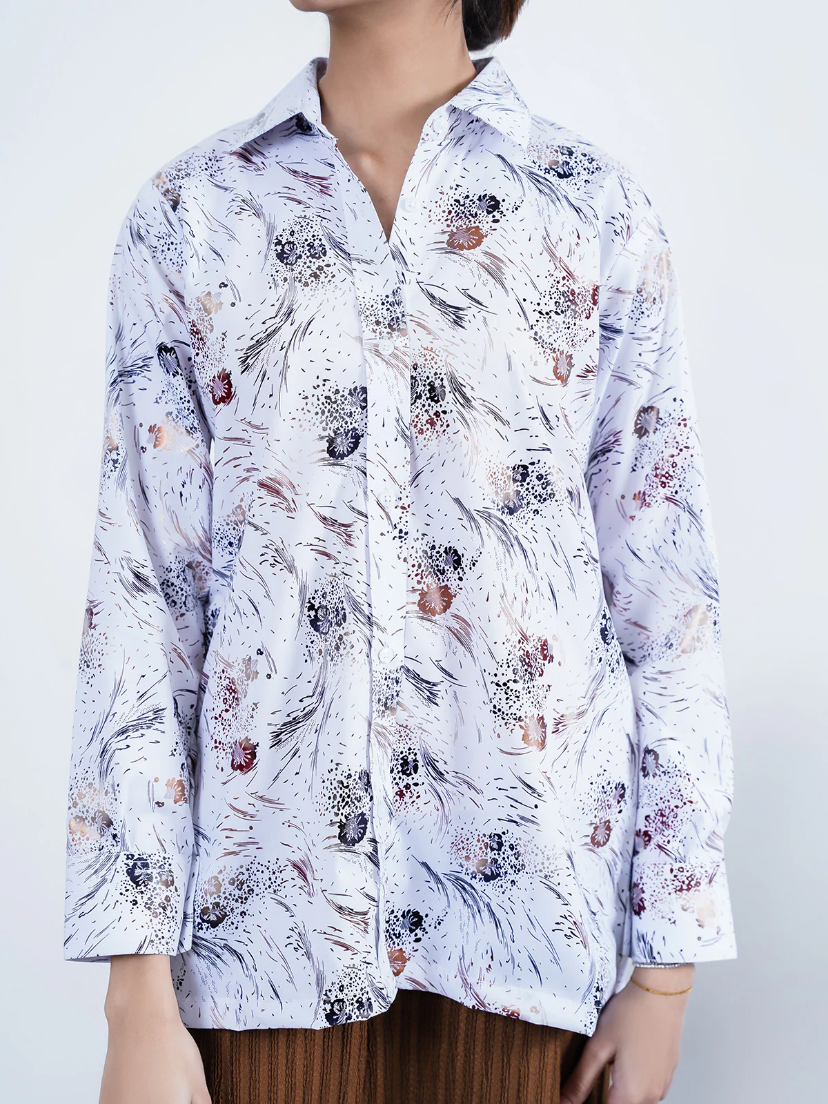 "GRAZIA" Printed Regular Fit Cotton Top - Image 2