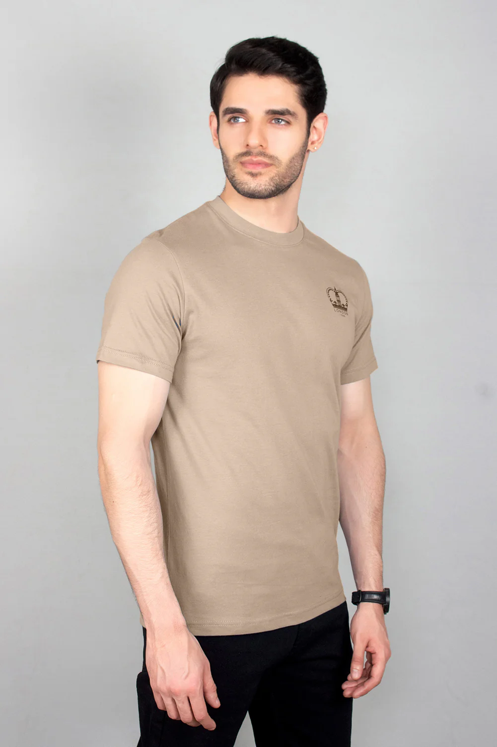 "GUAZ" Crew Neck Slim Fit T-Shirt - Image 3