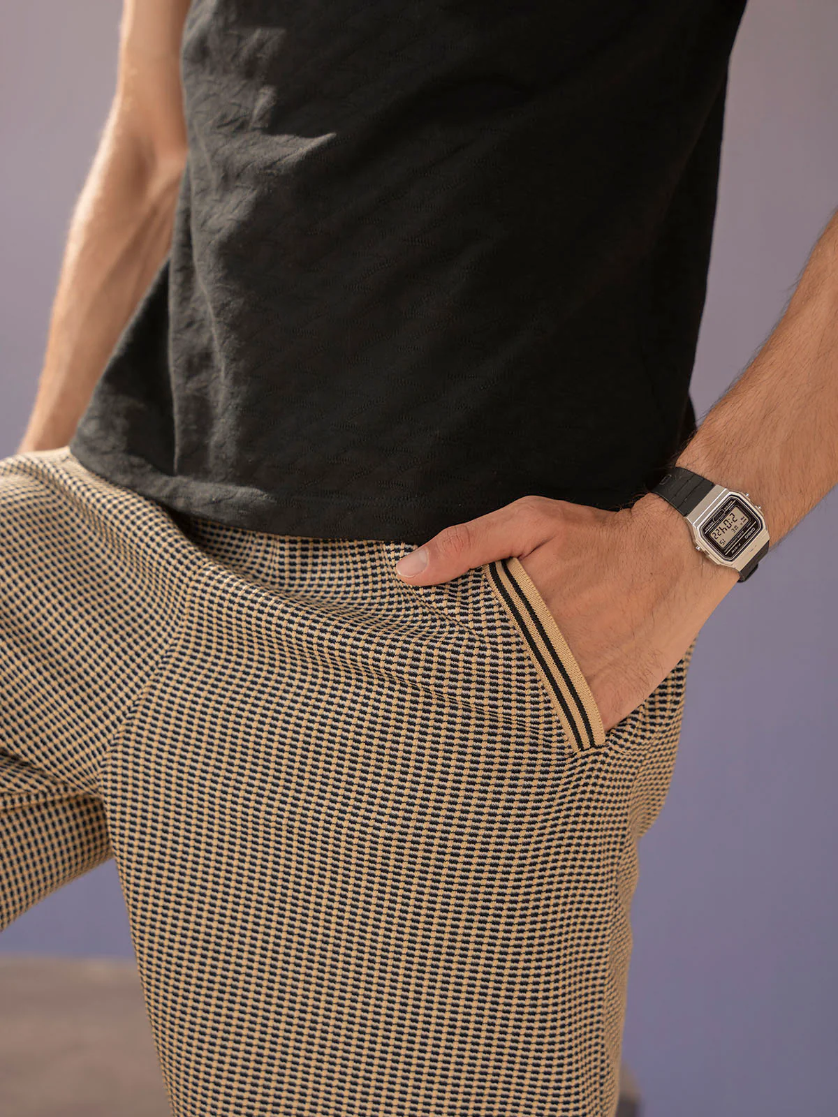 "HARLAN" Regular Fit Jacquard Short - Image 4