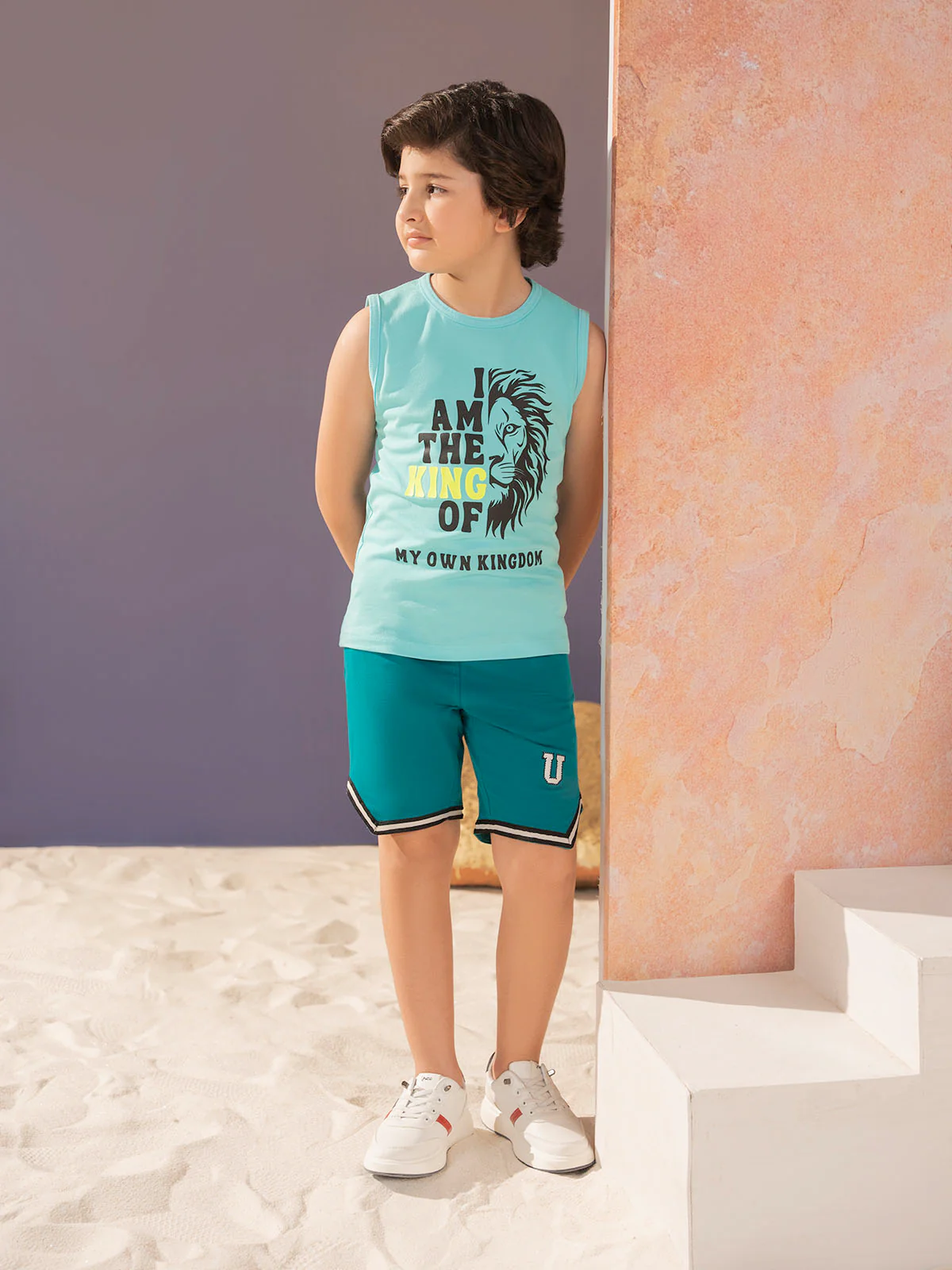 "HASHIR" Regular Fit Terry Knits Shorts - Image 2