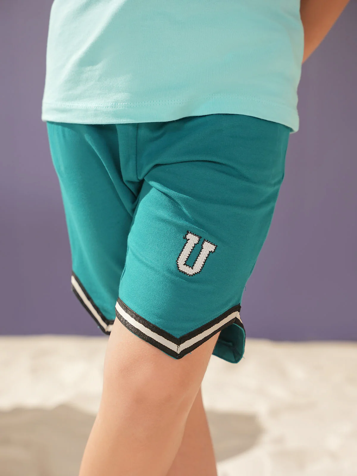 "HASHIR" Regular Fit Terry Knits Shorts - Image 4