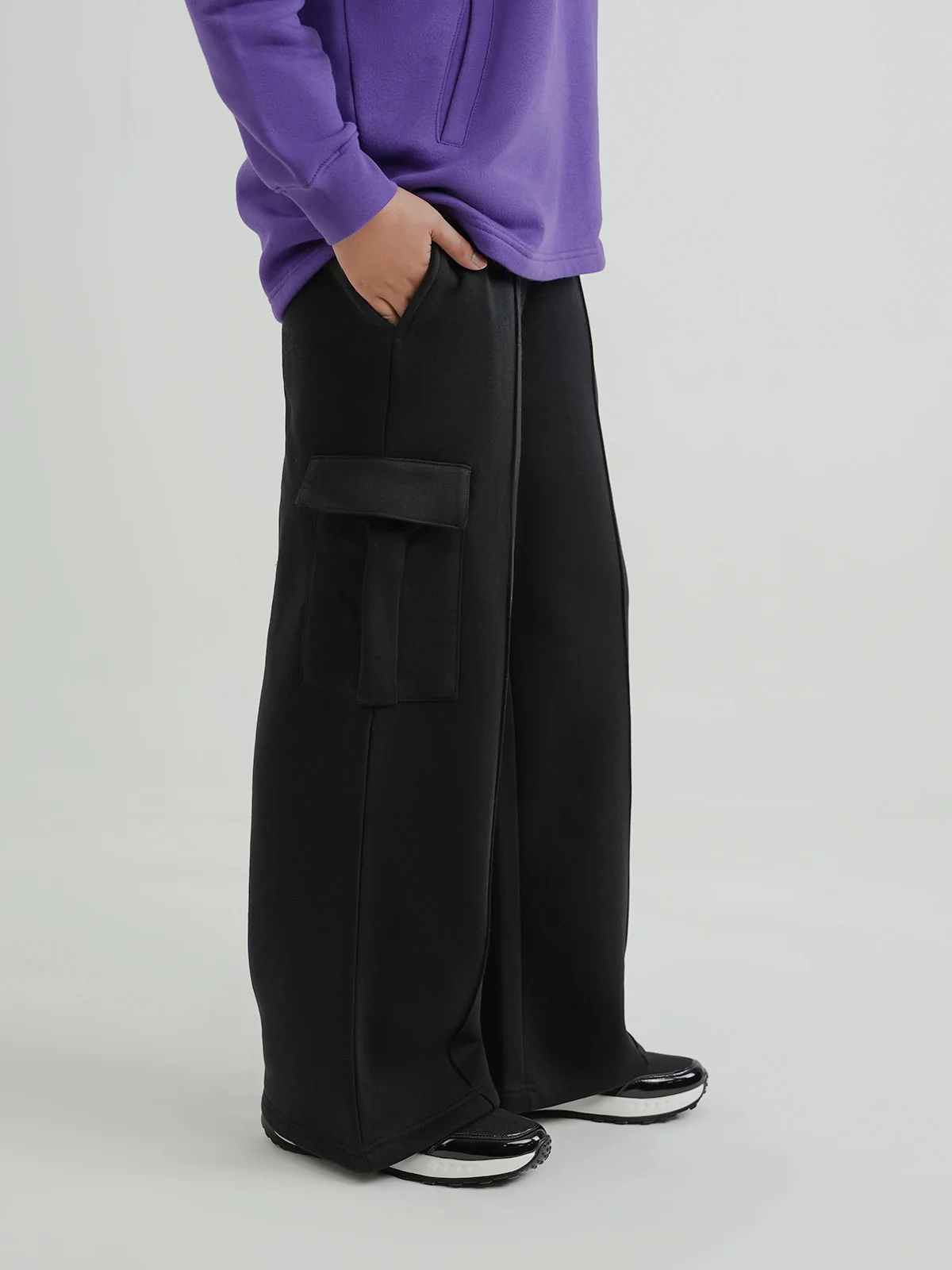 "HATHOR" Perfect Fleece Wide Leg Trouser - Image 2