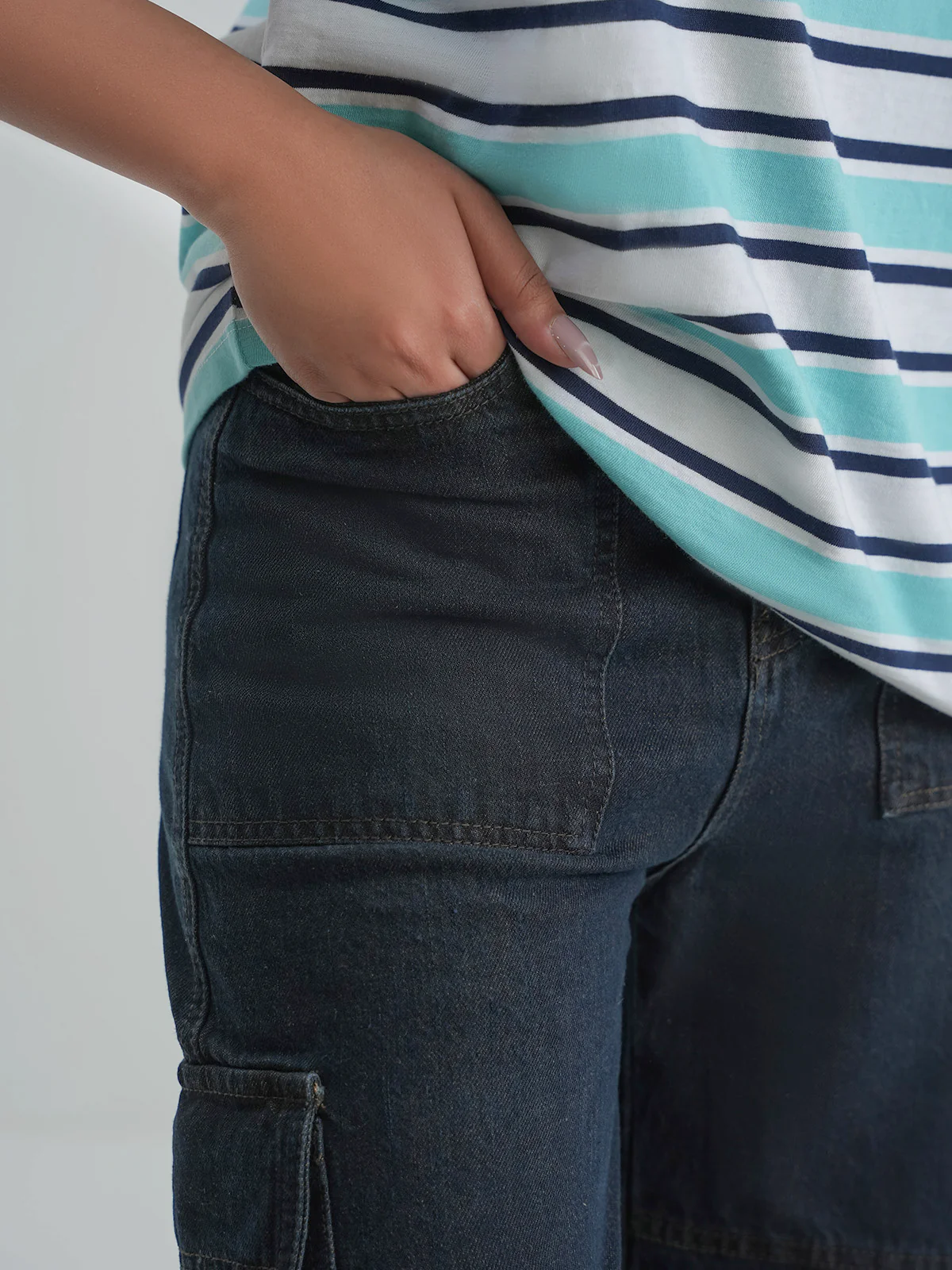 "HECTO" Cargo Fit Denim Pant - Image 3