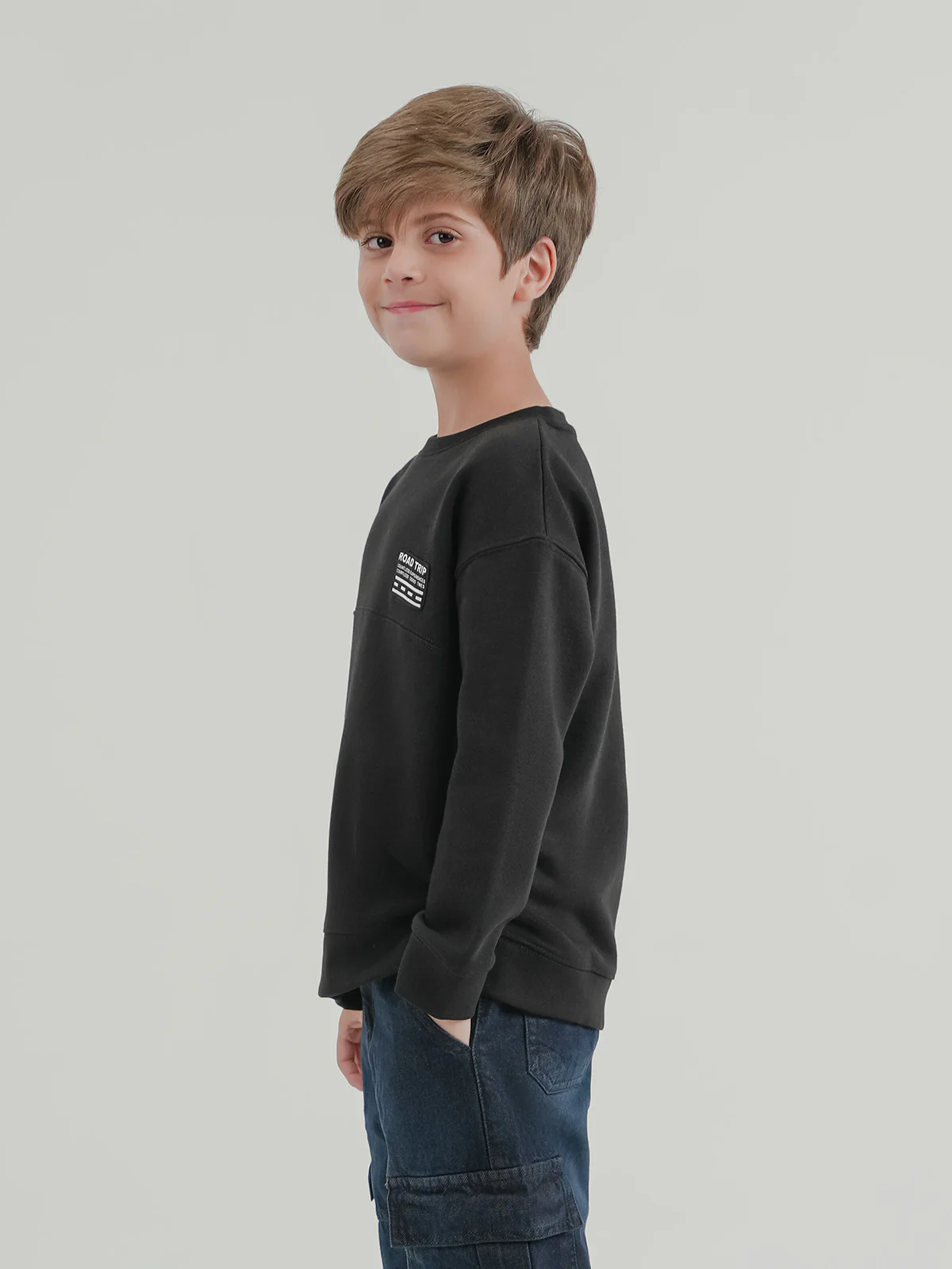 "HEFNER" Drop Shoulder Fleece Sweatshirt - Image 2