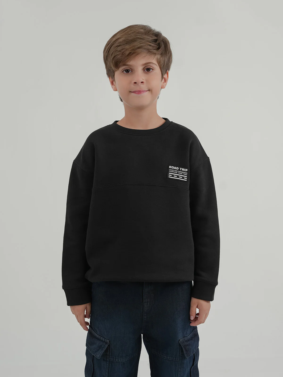 "HEFNER" Drop Shoulder Fleece Sweatshirt - Image 3