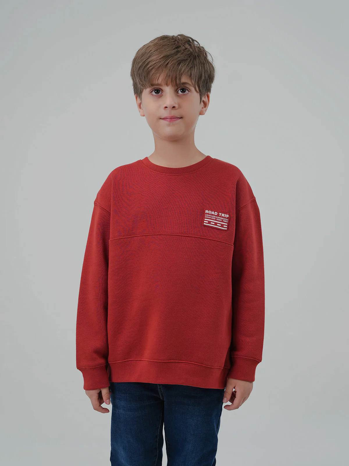 "HEFNER" Drop Shoulder Fleece Sweatshirt - Image 3