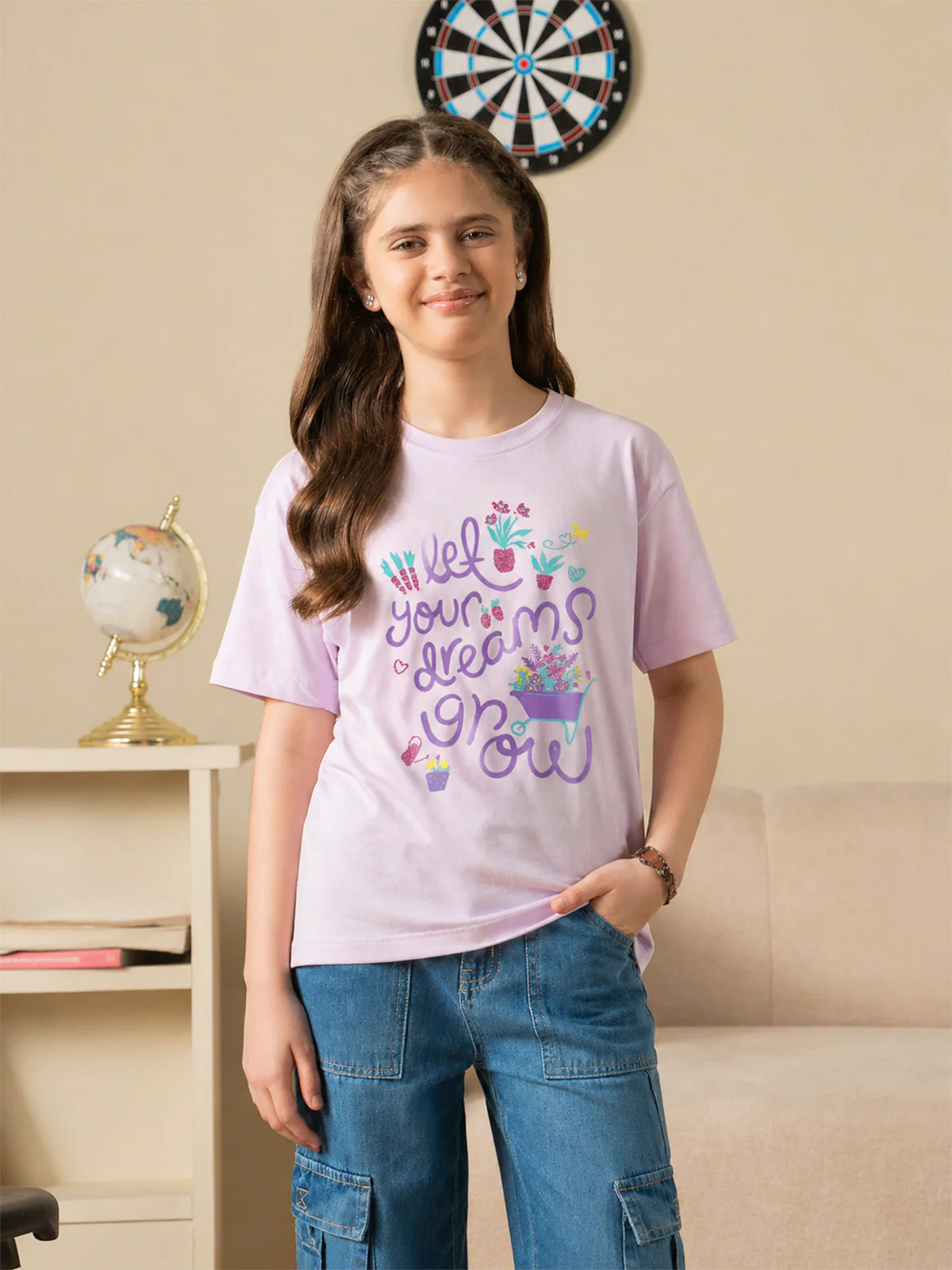 "HERMIO" Graphic Jersey T-Shirt